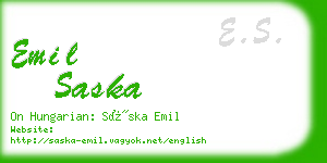 emil saska business card